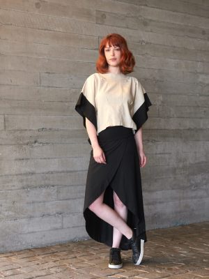 Blusa Lilium beige-negro