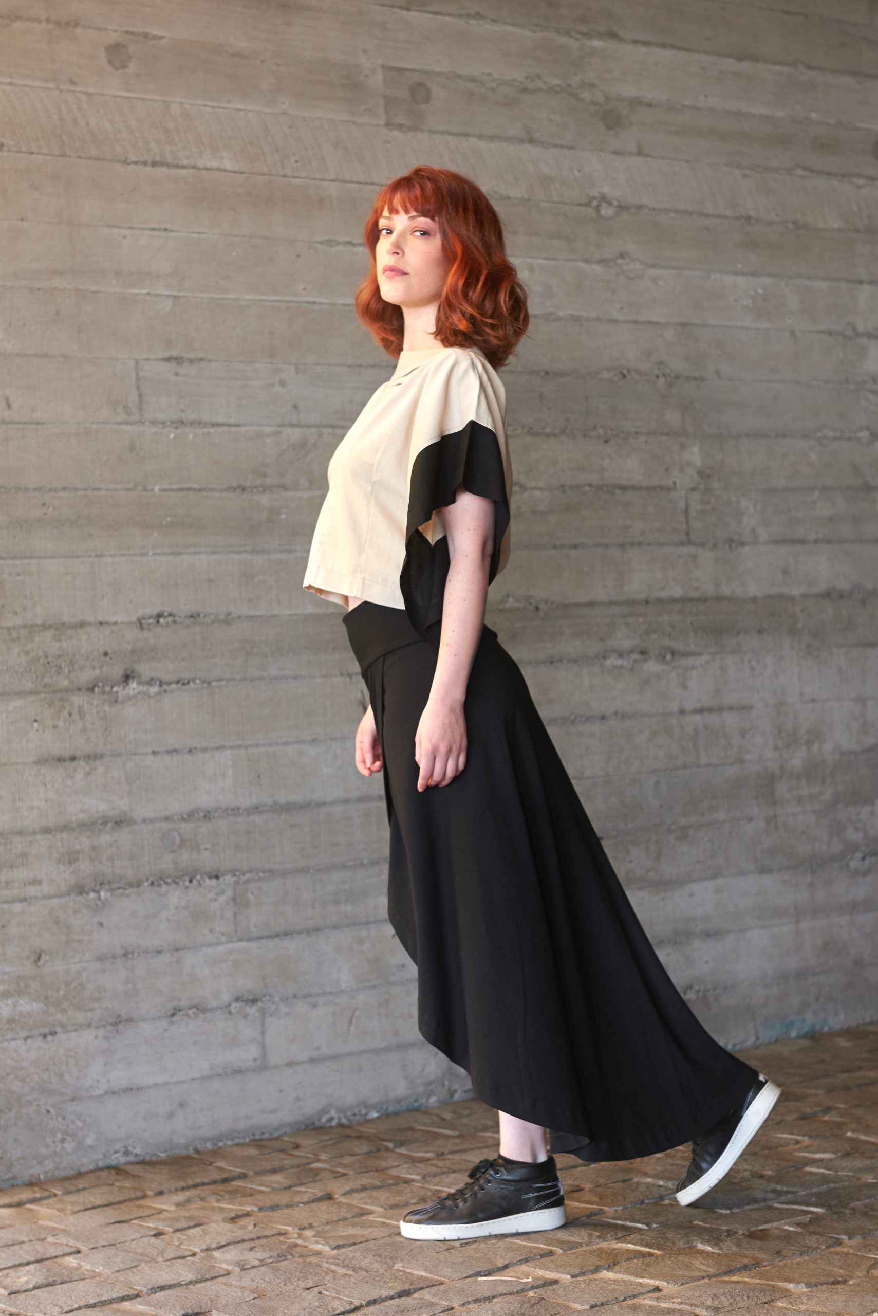 Blusa Lilium beige-negro