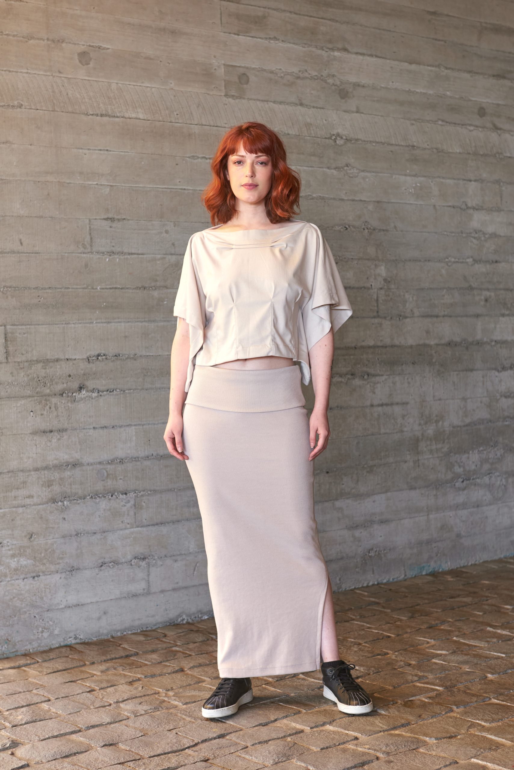 Polera Lilium Algodón beige